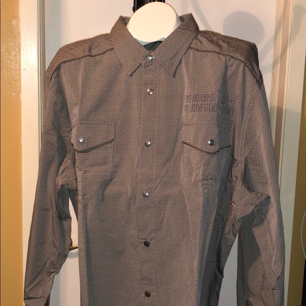Sz 4XL Harley Davison button up men’s shirt